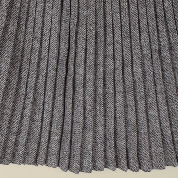 Altar'd State Gray Pleated Skirt with Black Waistband - Picture 3 of 9